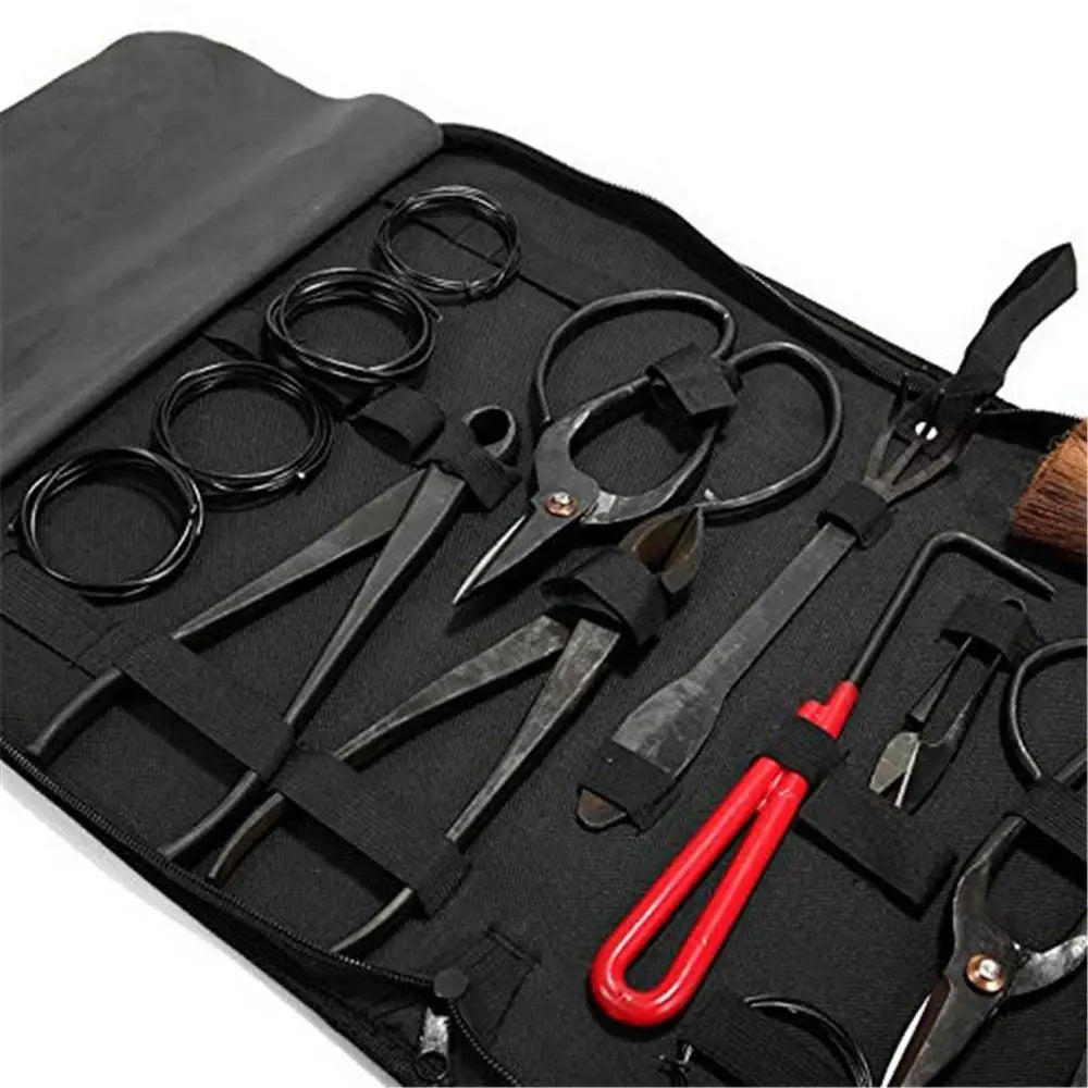 Carbon Steel Bonsai Tool Set with Nylon Case