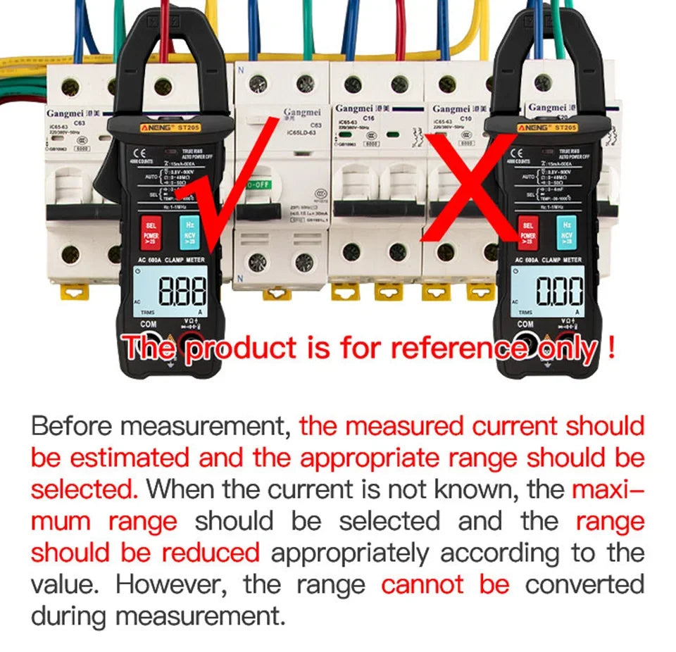 Clamp Meter Digital Multimeter NCV 1999 Counts AC/DC Voltage Ammeter Tester ANENG ST170 Capacitance Ohm Electrician Tester Tools