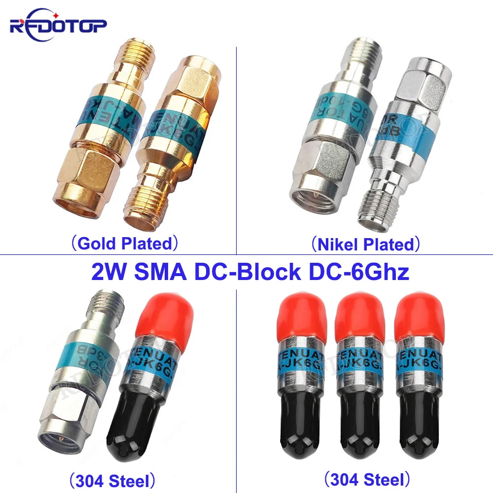 SMA RF DC Block - Male to Female, 50 Ohm