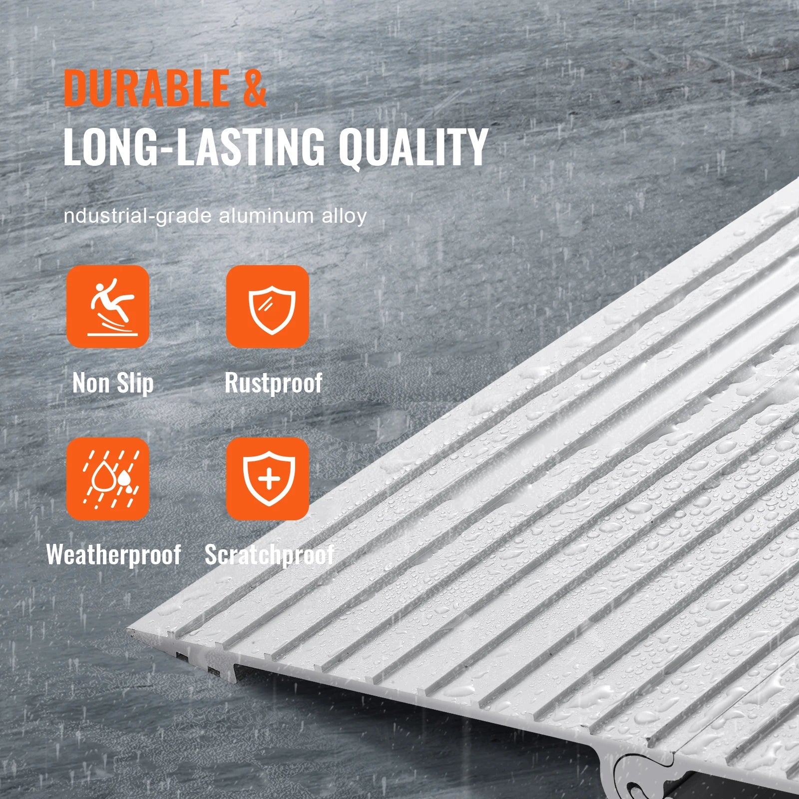 Adjustable Aluminum Door Threshold Ramp 800 lbs for Wheelchairs