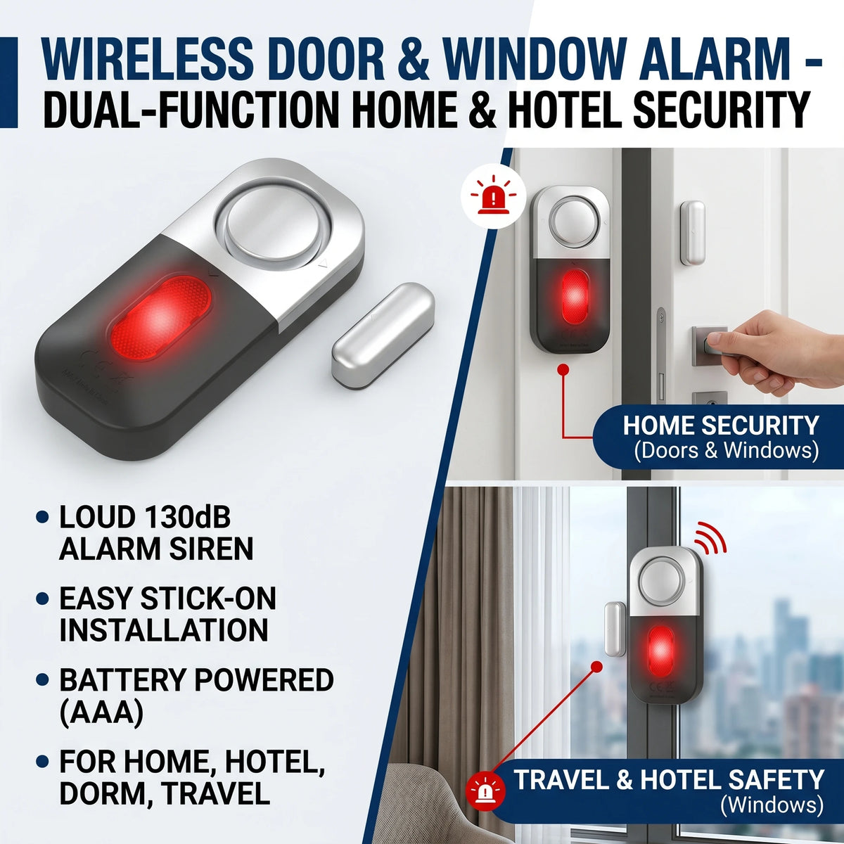 MSA-826 Magnetic Door and Window Alarm
