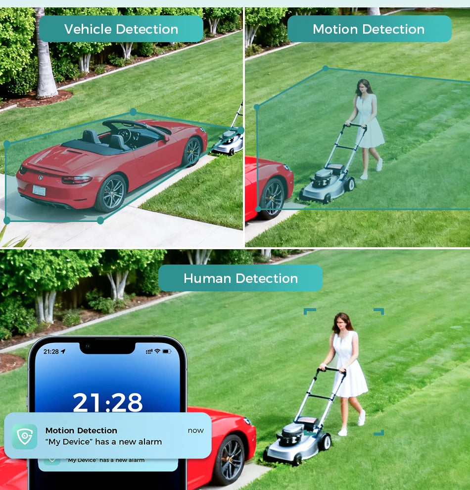 12MP POE IP Security Camera with Vehicle Detection