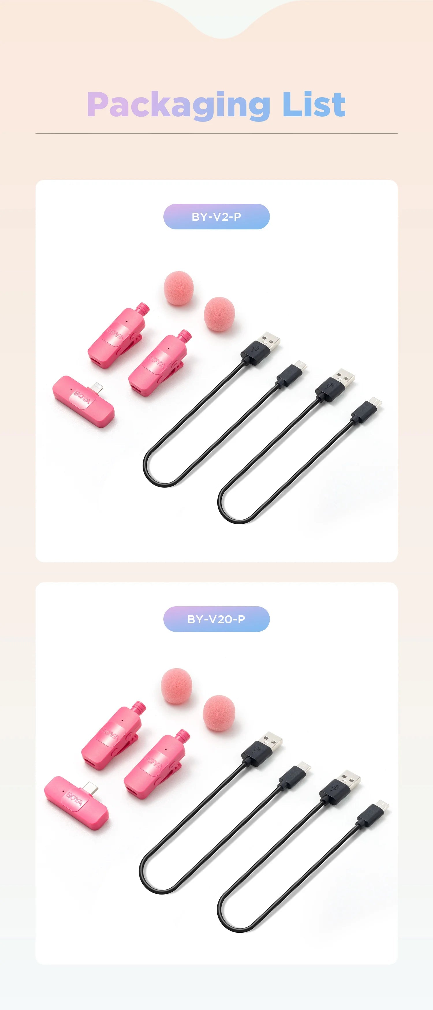 BOYA BY-V Wireless Lavalier Microphone for iPhone 15/16 Series Samsung TECNO REDMI Type-c Devices Video Recording Streaming Vlog