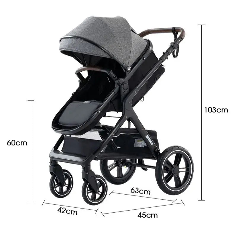 Luxury 3‑in‑1 Baby Stroller Travel System