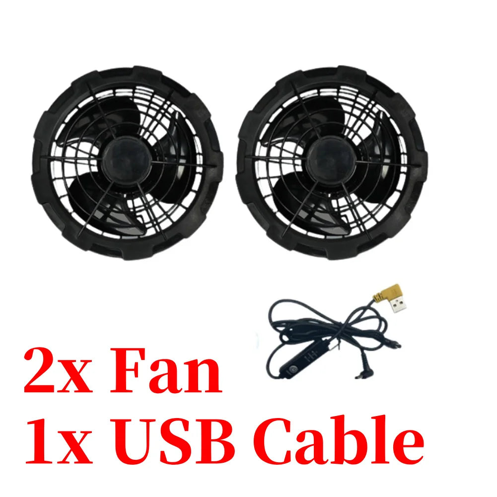 Cooling Vest Ice Fan Vest Heat Resistant for Summer Camping Fishing Hot Weather Work Fishing Vest Hiking Air-conditioned Clothes