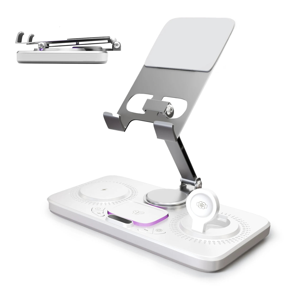 7-in-1 Wireless Charger Stand Pad, 15W Fast Charging