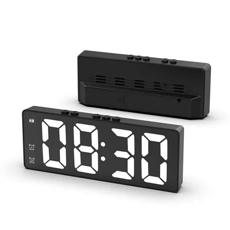 LED-väckarklocka med ljudaktiverad display och snooze-funktion