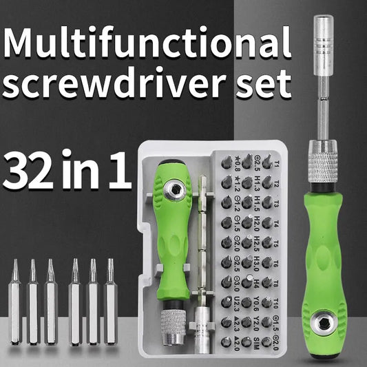 32 v 1 kombinirani multifunkcijski izvijač, gospodinjski prenosni križni magnetni natančni set izvijačev, orodje za vzdrževanje