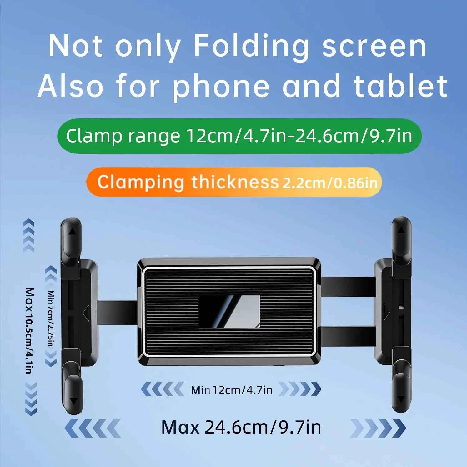 Tablet Wall Mount, 360° Rotation Tablet Holder Stand, Sturdy Base, Kitchen Wall Mount Compatible with iPad/iPhone/All 4.7-15 In