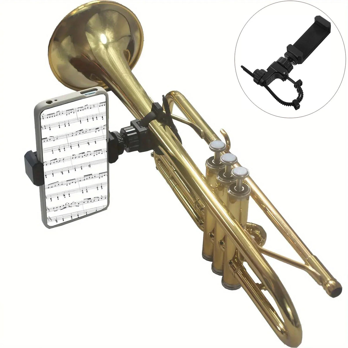 Adjustable Instrument Phone Lyre Clamp