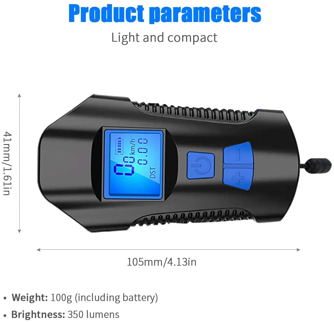 Bicycle Light Set with Speedometer, Horn and Rear Lamp