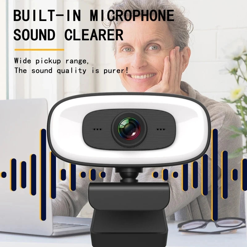 USB Webcam with Microphone, 1080p or 4K Option