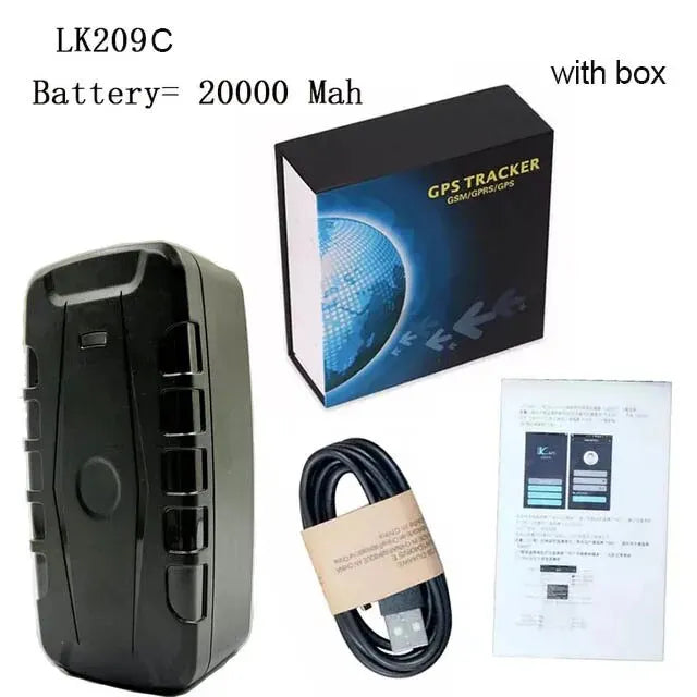 Car Waterproof GPS Tracker LK209C 10000mah 20000mAh Battery RealTime Tracking Vehicle Locator Magnet 240 Day LK209b Free App