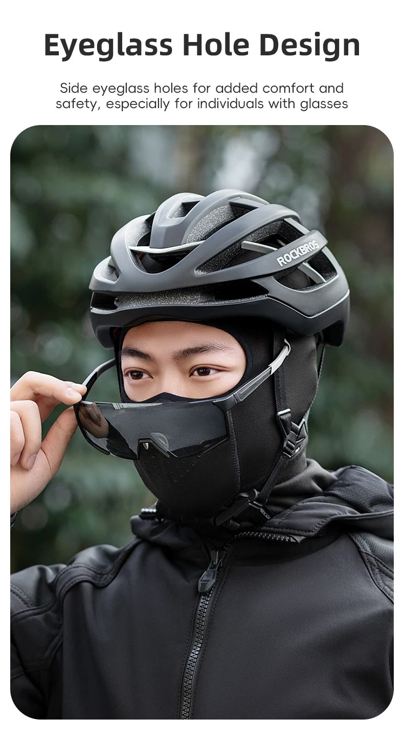 ROCKBROS talvine spordimask soe fliisist näosall balaklava rattasõiduks suusatamiseks näomask prilliauguga mugav