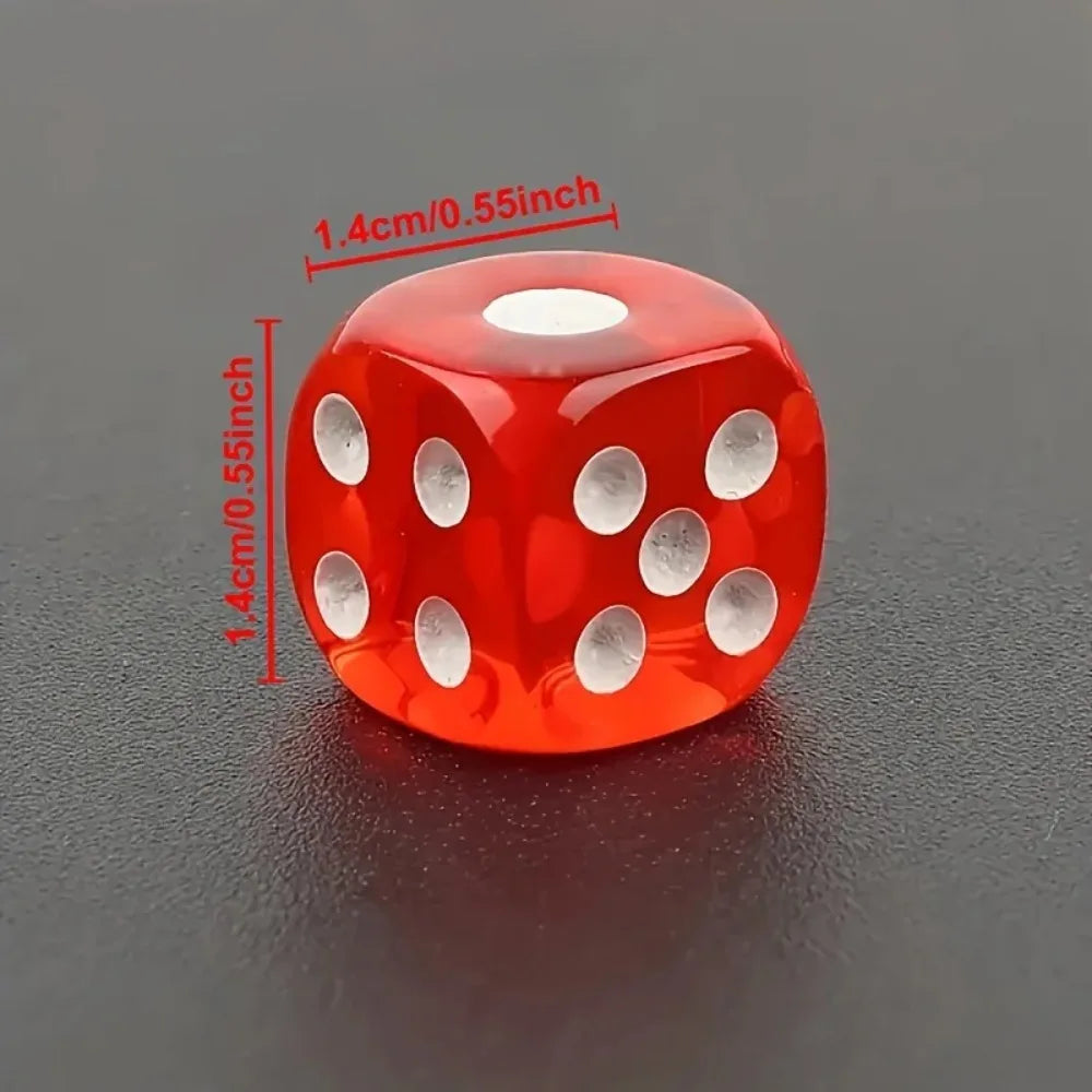 Jeu de dés de 14 mm dans une boîte de rangement, 9 pièces