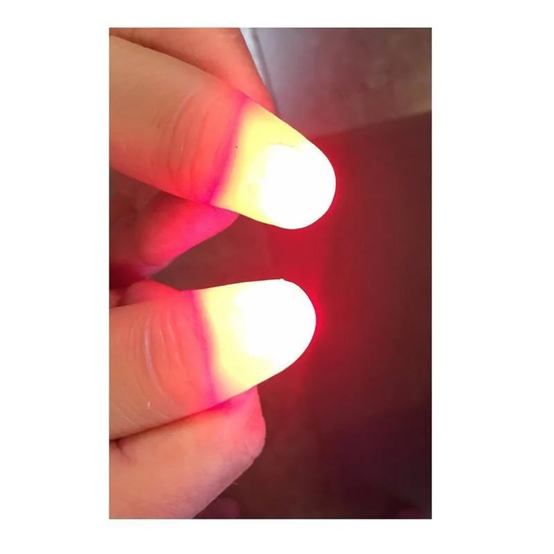 LED-fingerlys-magi- rekvisitter – 2, 4 eller 6 deler