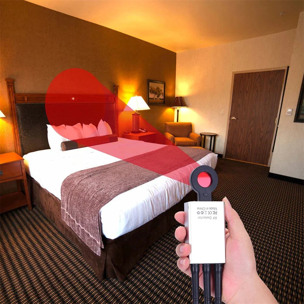 Wireless RF Signal Detector Bug GSM Audio GPS Tracker Mini Camera Finder Camera IR Scanning AI Standby Automatic Detection G638W