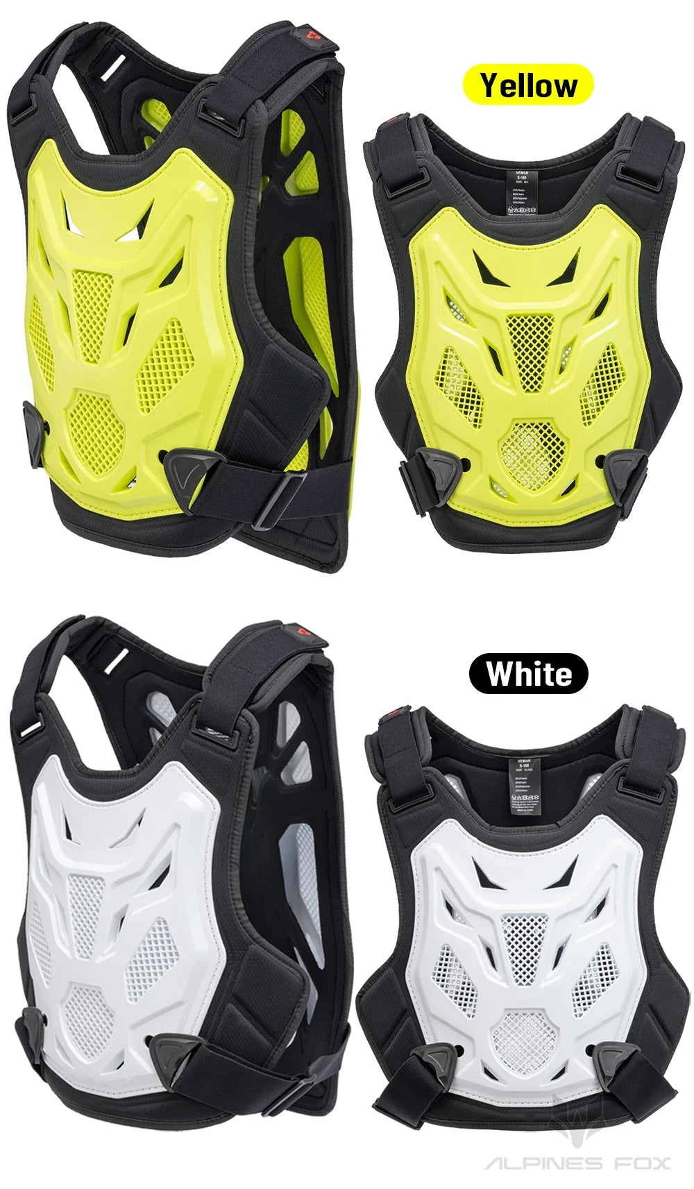 Chaleco protector de armadura para motocross todo terreno para pecho y espalda