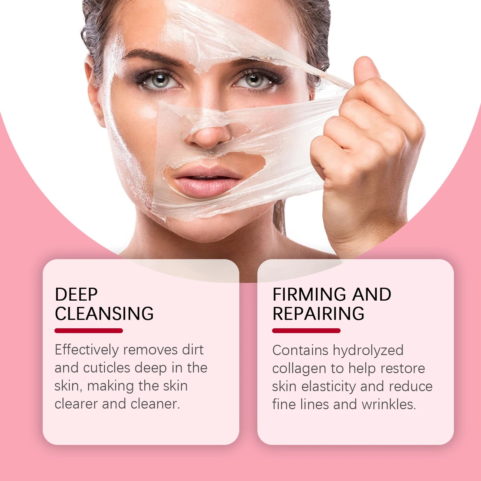 Collagen Peel Off Mask Collagen Overnight Wrapping Mask Hydrating Moisturizing Hydrolyzed Collagen Mask Korean Skin Care