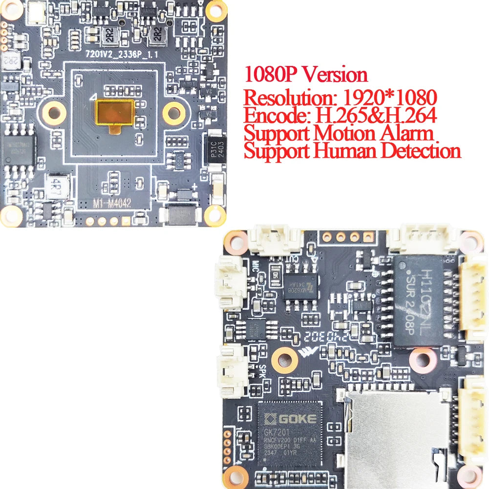 8MP 4K brezžična IP kamera modul z zaznavanjem človeka in zvokom
