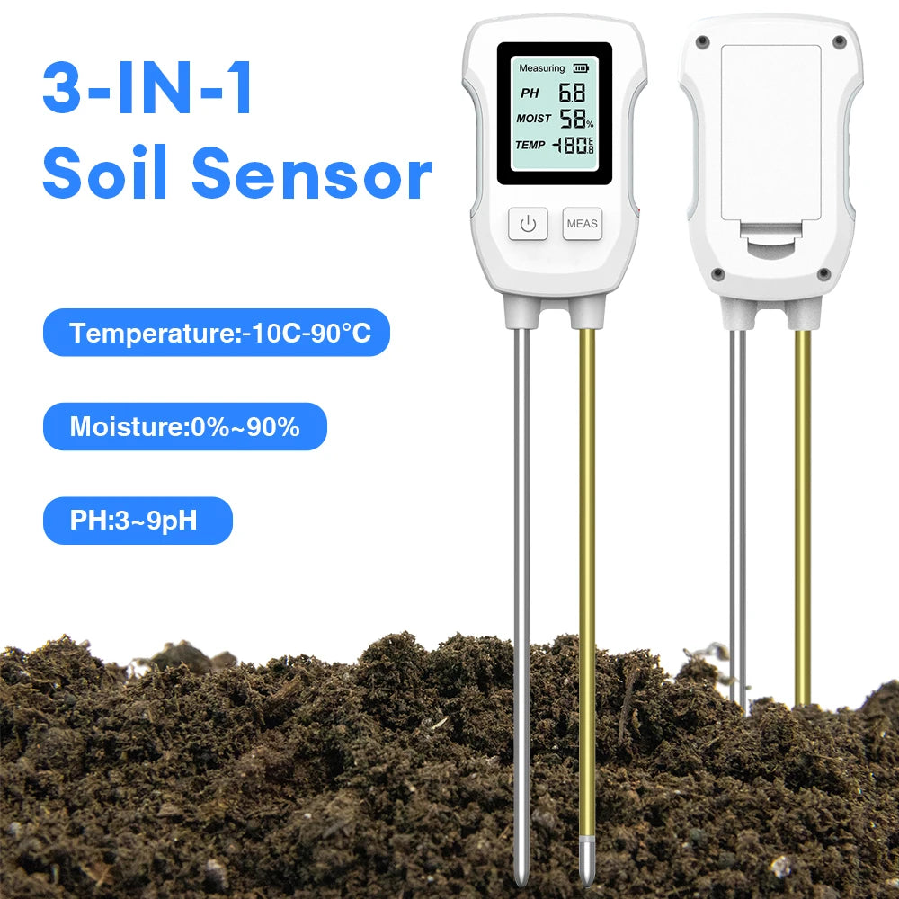Digital Soil Tester - Three or Five Functions