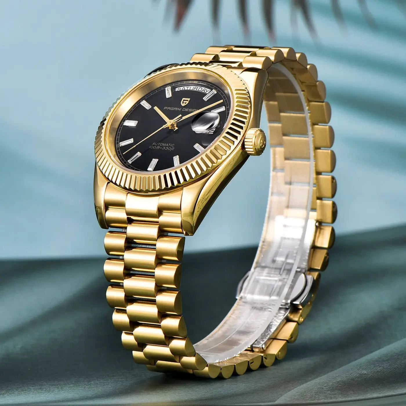 Pagani Design Automatic Gold Watch 40MM Sapphire Steel Waterproof