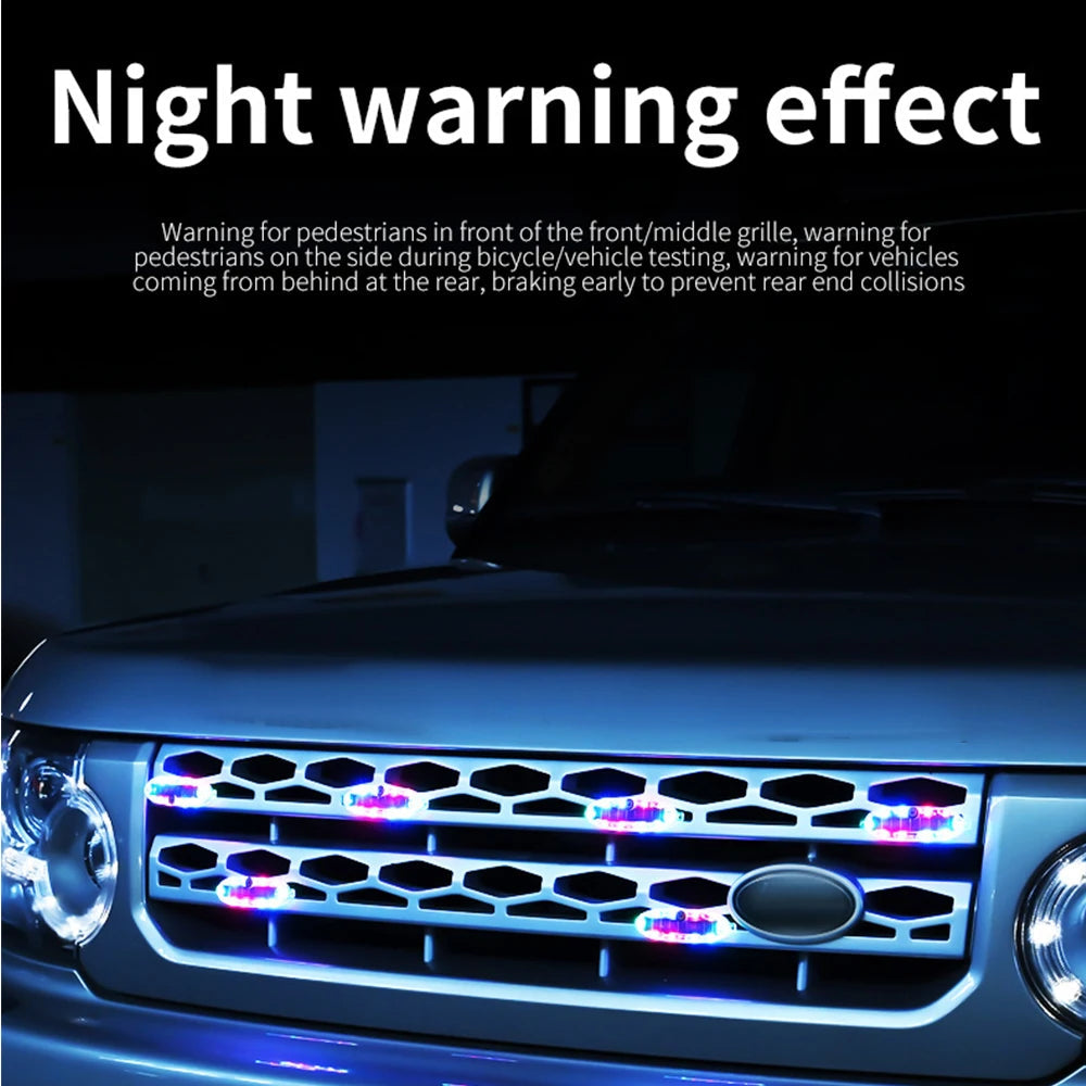 Car Solar Charging-free Anti-rear Collision And Explosion-proof Safety Light Motorcycle Brake Tail Light Modified Flash Light