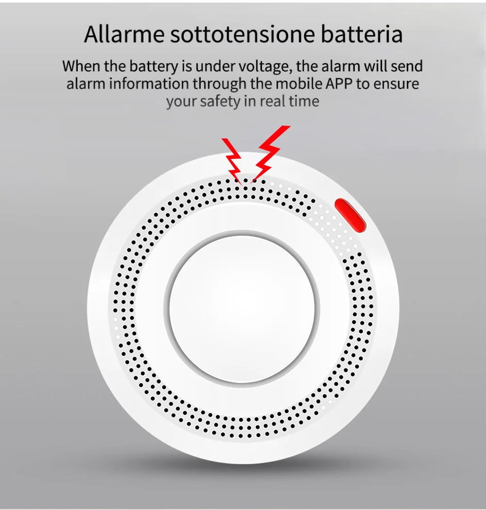 Tuya Smart WiFi Smoke Sensor Fire Protection Smoke Detector 85dB Sound Security System Firefighters Smartlife APP Control