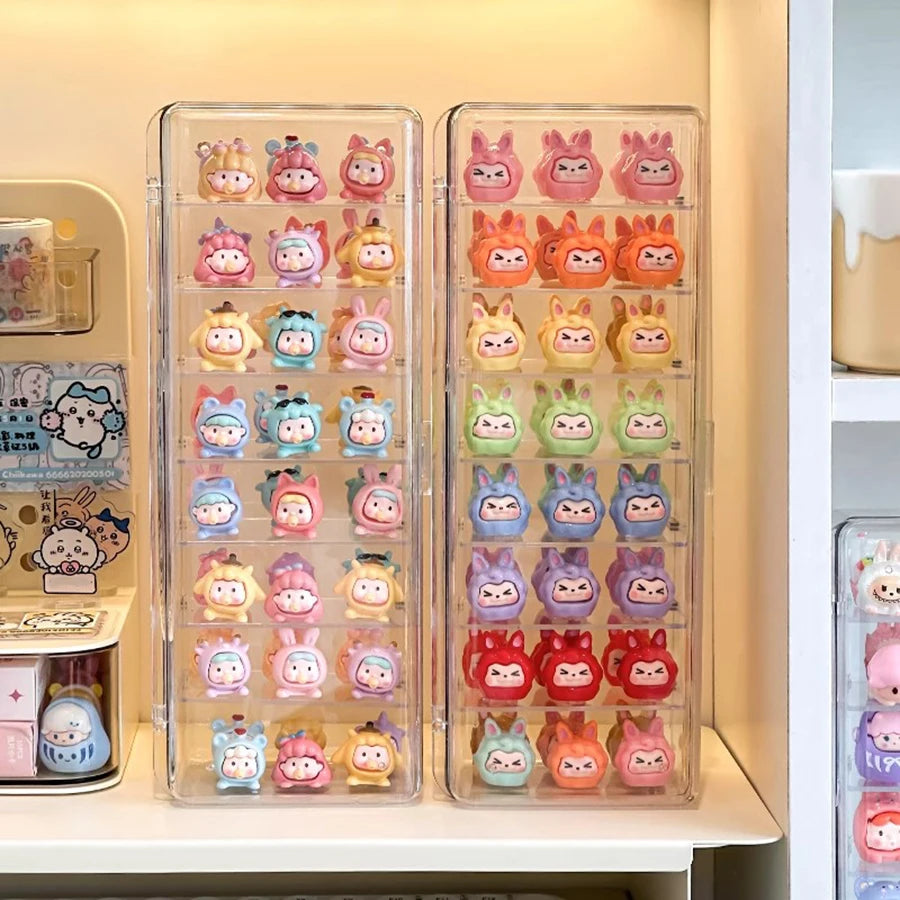 8-Tier Miniature Display Case with Clear Cover