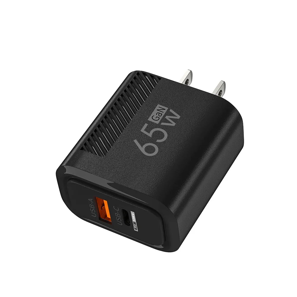 Dual-Port GaN Wall Charger - Plug and Kit Options