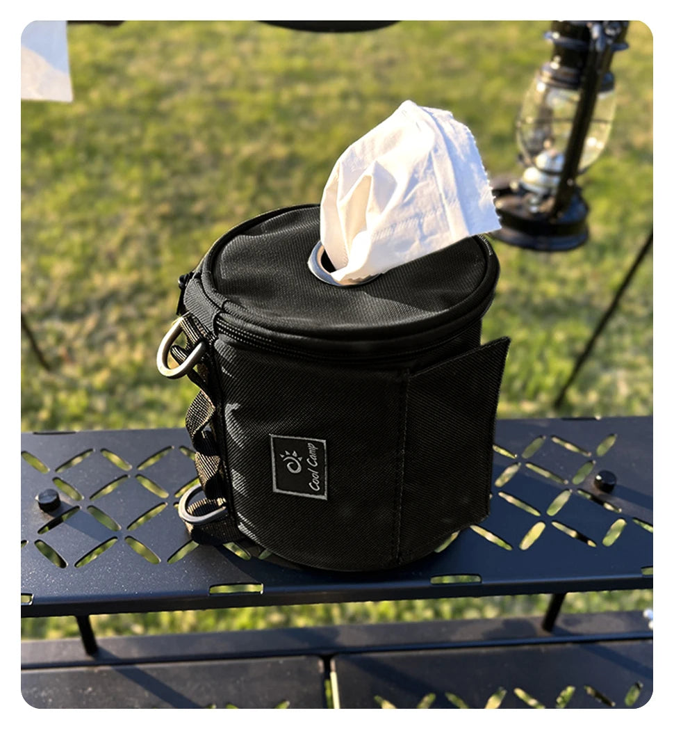 Outdoor Tissue Case with Hook for Travel Roll Paper Storage