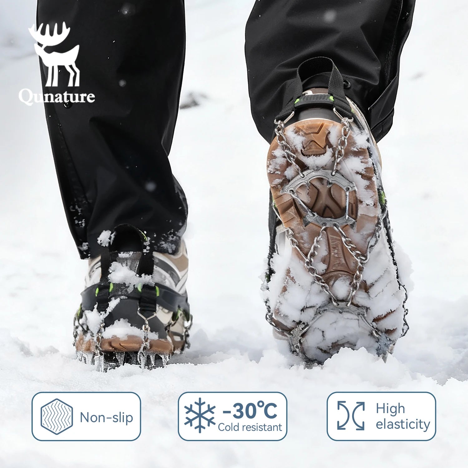 22-Tooth Ice Gripper Crampons for Snow & Winter Traction