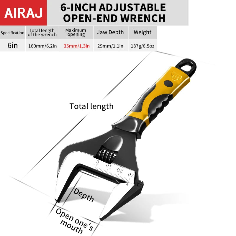 Adjustable Wrench - 6 to 12 Inch
