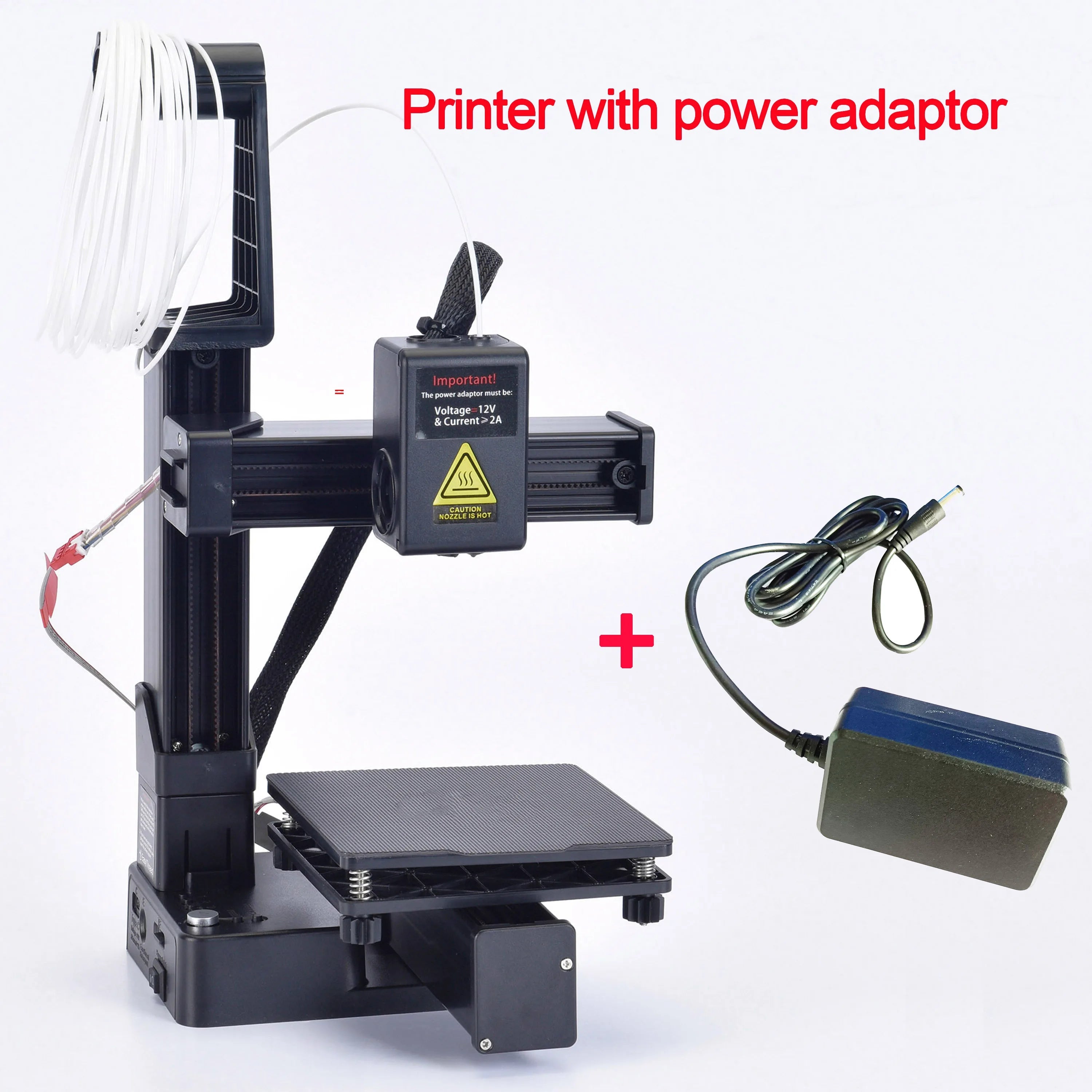 EasyThreed 3D Printer Entry Level Compatible with PLA TPU 1.75mm Filament include Power Adaptor.