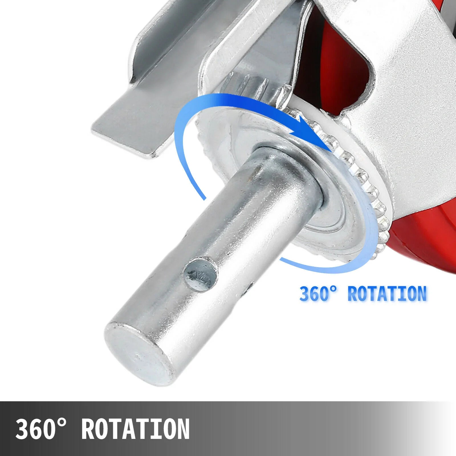 8" Polyurethane Swivel Caster Wheels Set of 4 with Brakes 3200 lb