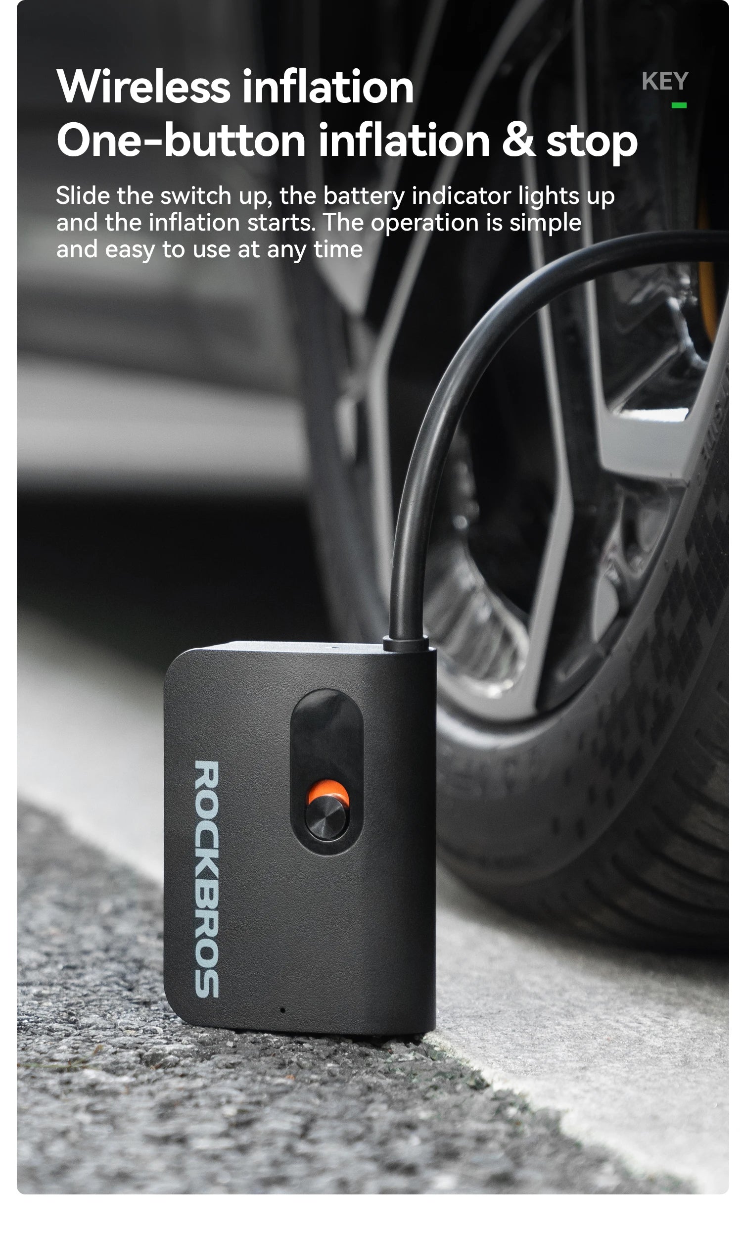 Prijenosna bežična električna pumpa za gume 2000mAh mini inflator