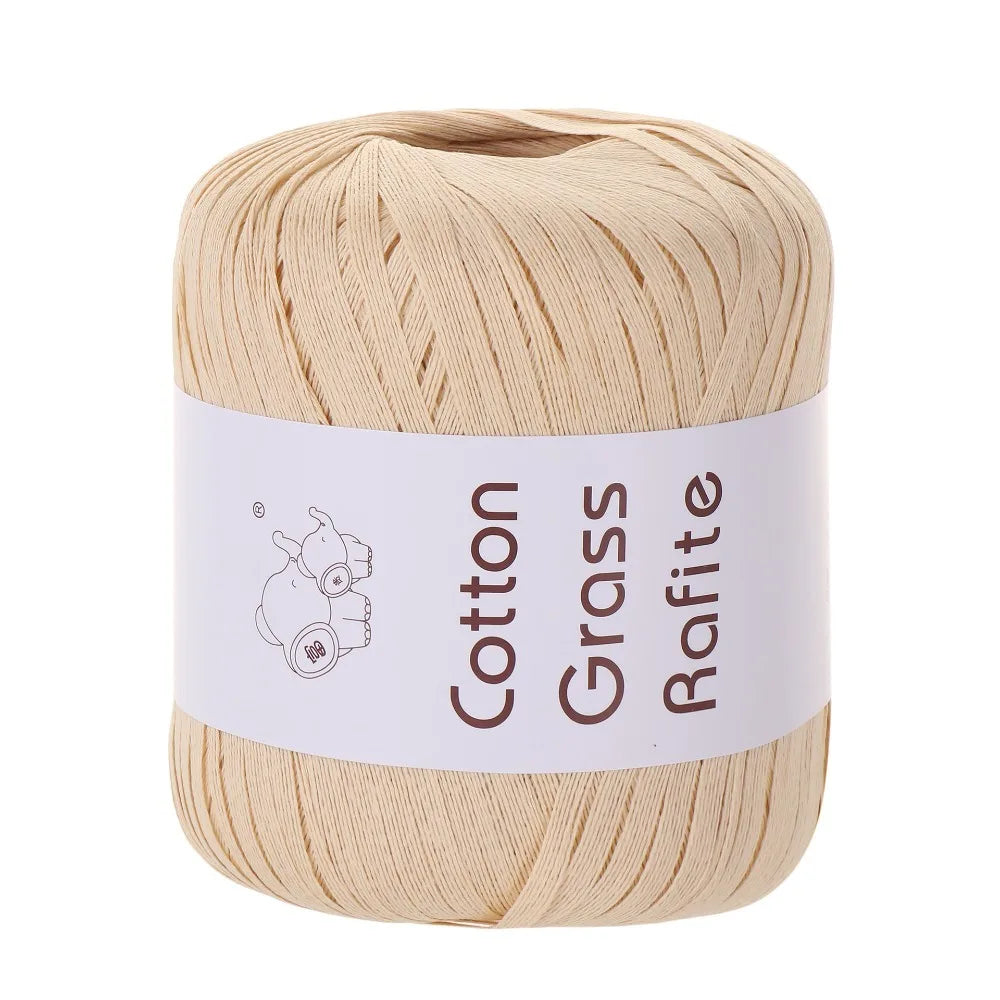 New Multicolour Rafia Yarn DIY Hand-Knitted Crocheting Paper Threads Raffia Straw Yarn Knitting