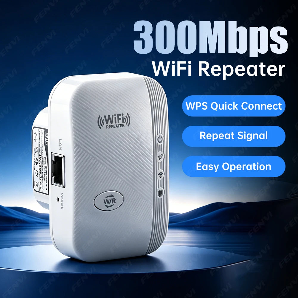 300 Mbps Wi-Fi Repeater - EU or US Plug