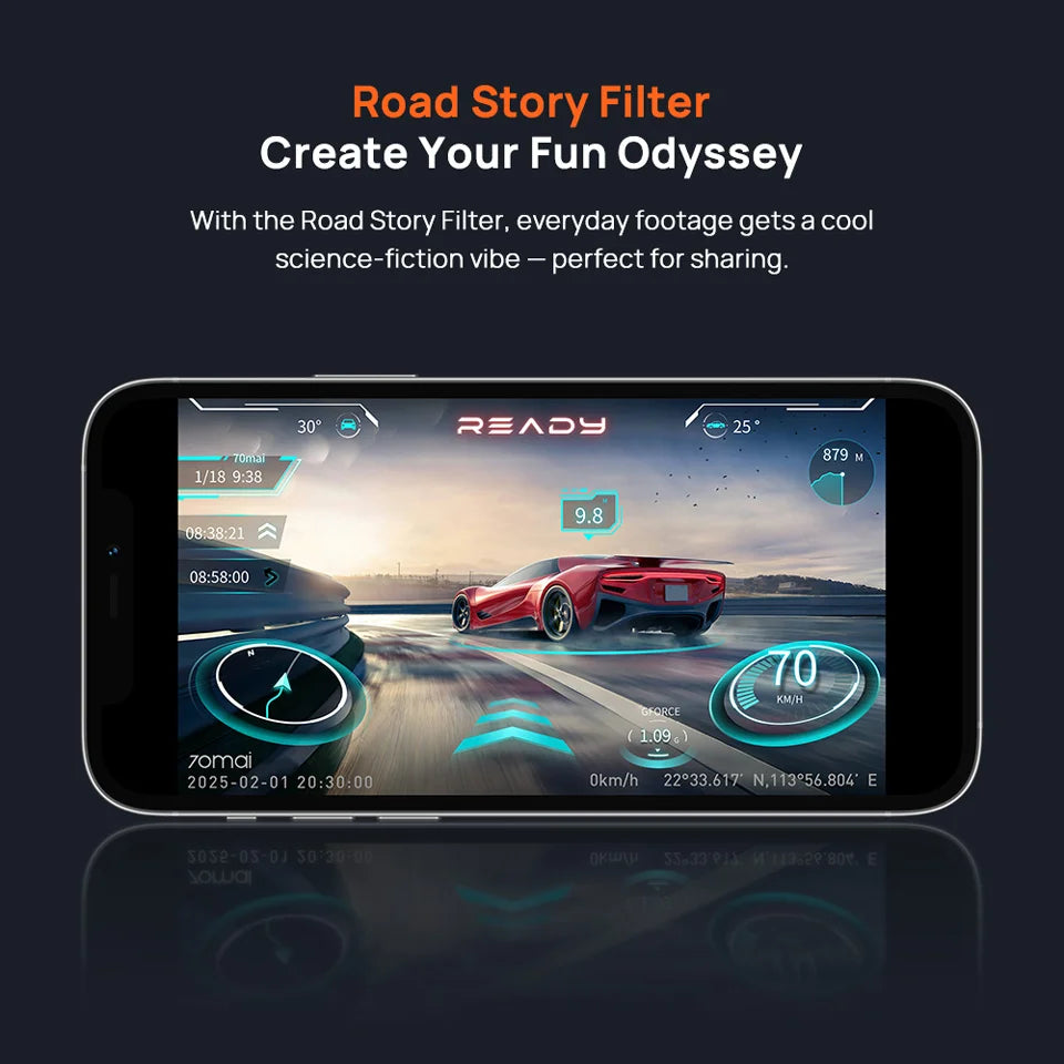 70mai A800SE 4K Dash Cam with GPS, ADAS & Voice Control