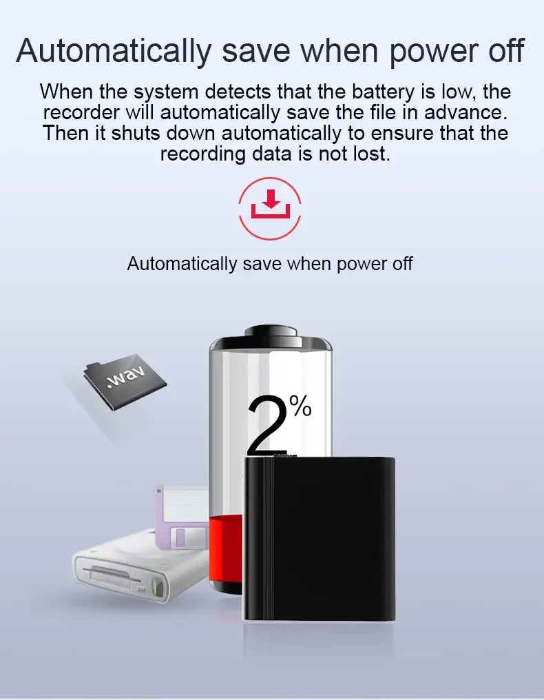 Mini Voice Activated Recorder with OTG Phone Connection & Magnet