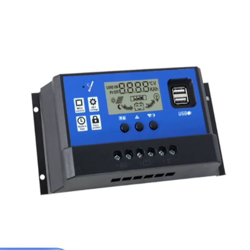 12V/24V PWM Solar Charge Controller with LCD
