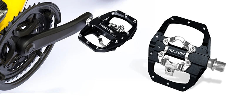 Dual Function SPD Bike Pedals with Sealed Bearings for MTB & Road