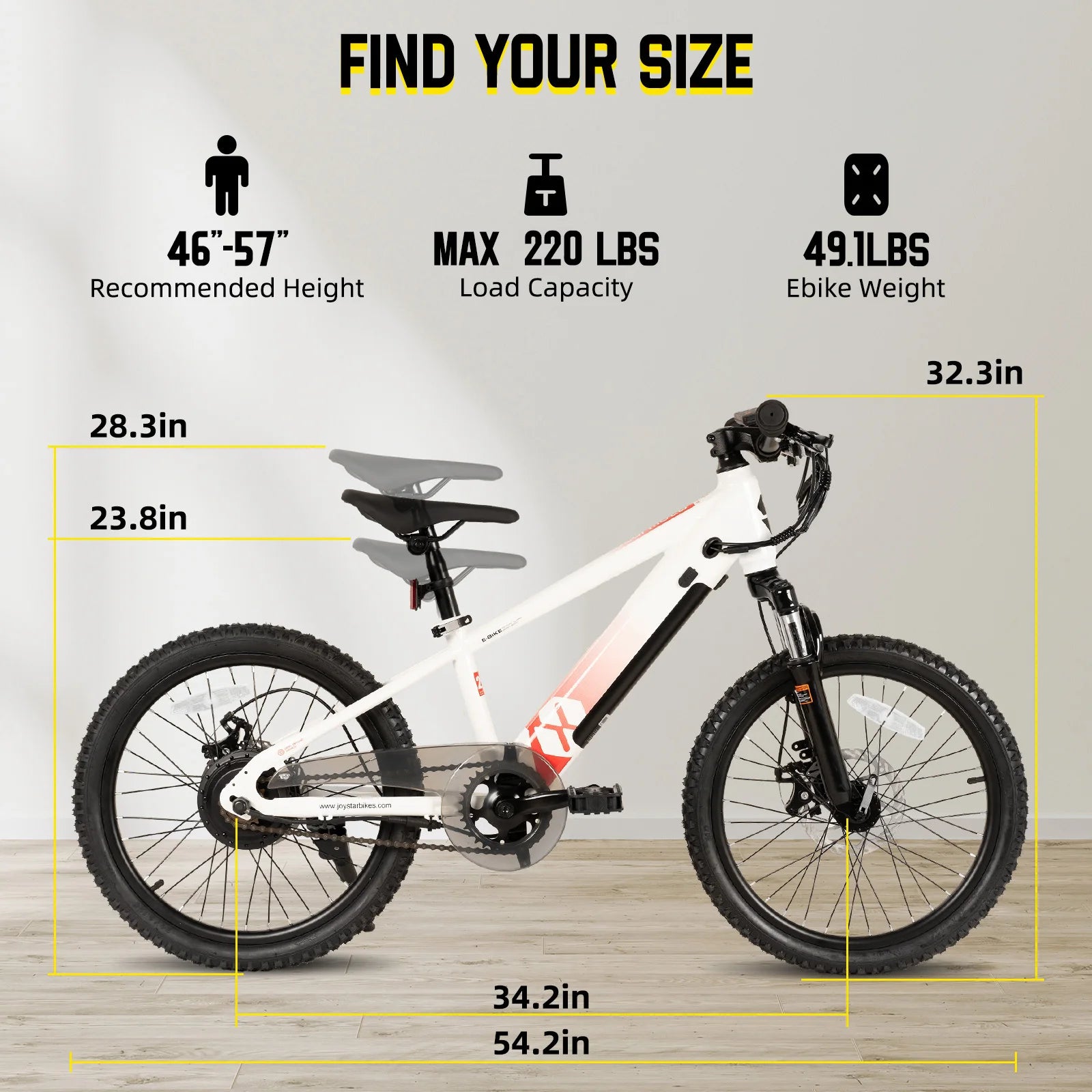 Kids Electric Bike 250W 15MPH 20" E-Bike for Ages 7+