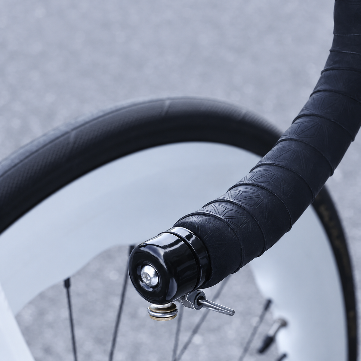 Handlebar-End Bicycle Bell, Matte Black