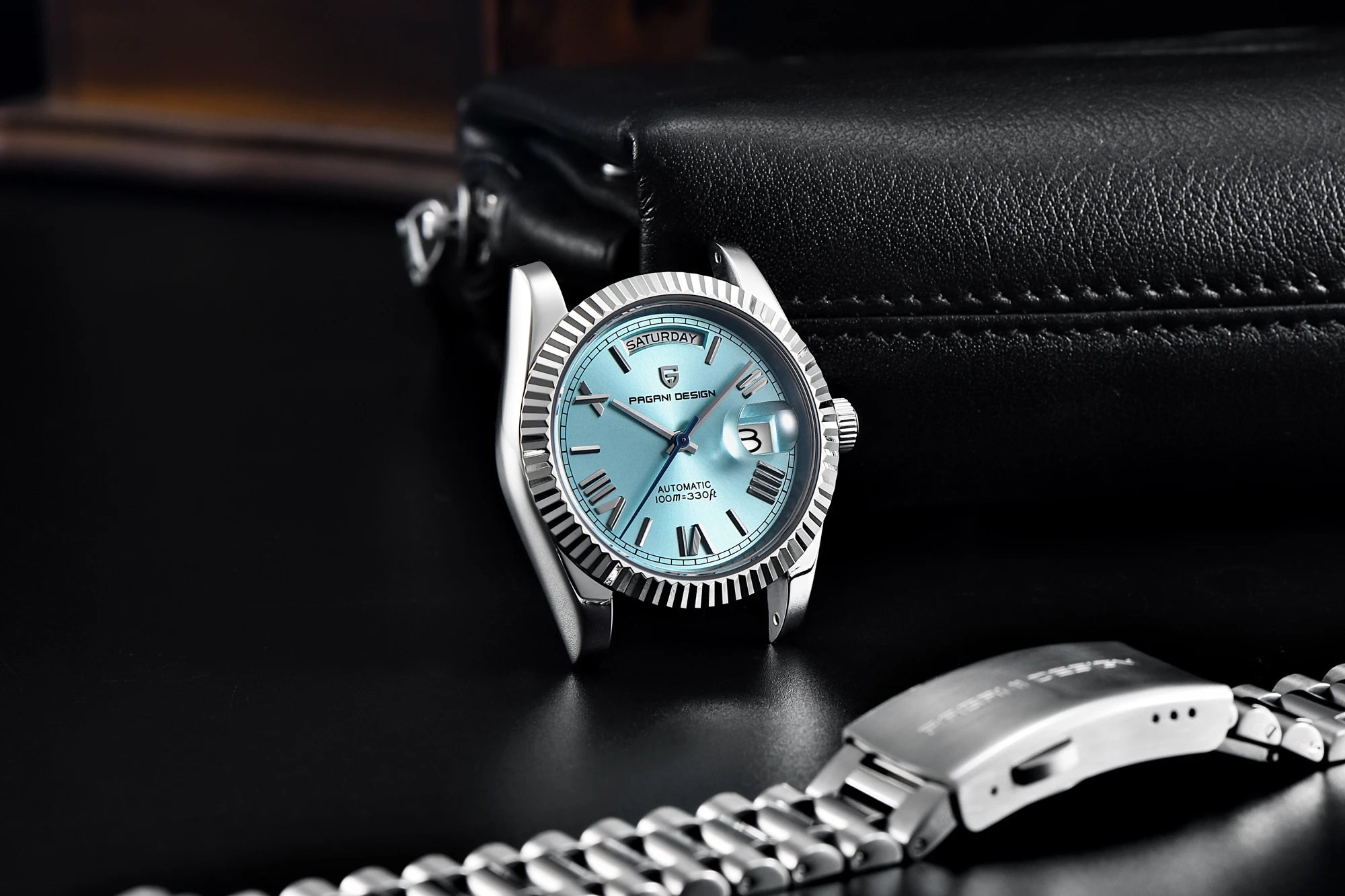 Pagani Design 36mm Automatic Watch Sapphire Steel 10Bar