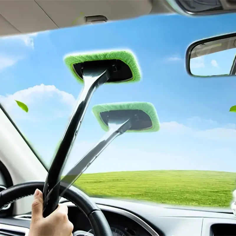 Long-Handle Car Window Cleaning Tool