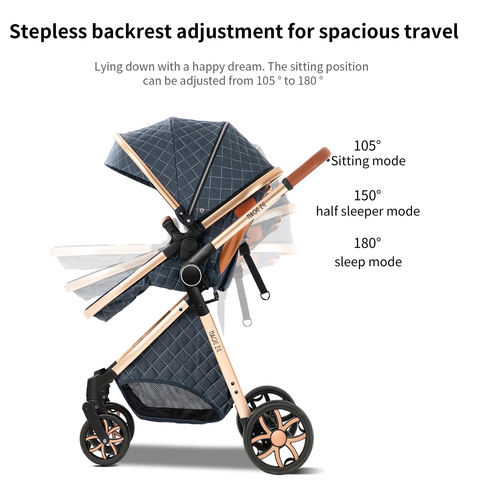 Baby Stroller 3‑in‑1 Lightweight Travel System