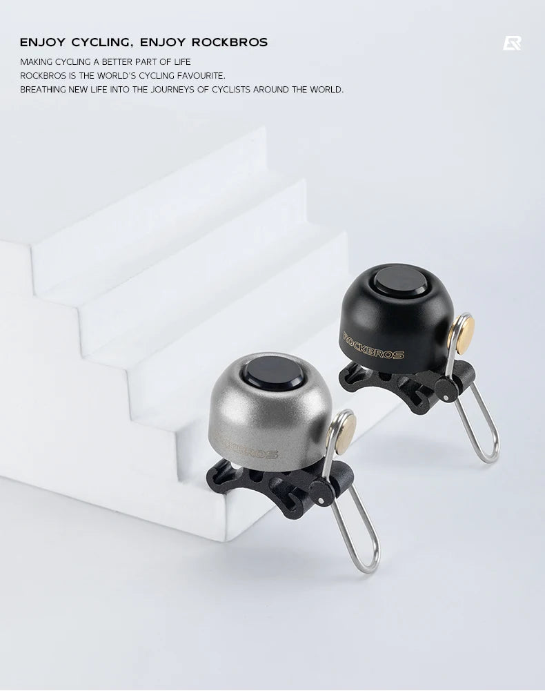 Bicycle Bell with Crisp Sound Copper Alloy Handlebar Ring
