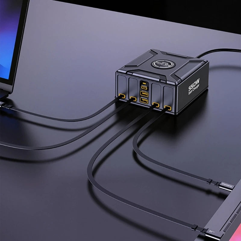 896C USB Charging Station with Four Retractable USB-C Cables