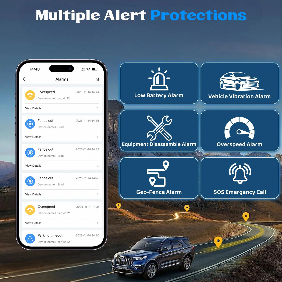 4G Vehicle GPS Tracker with Real-Time Tracking